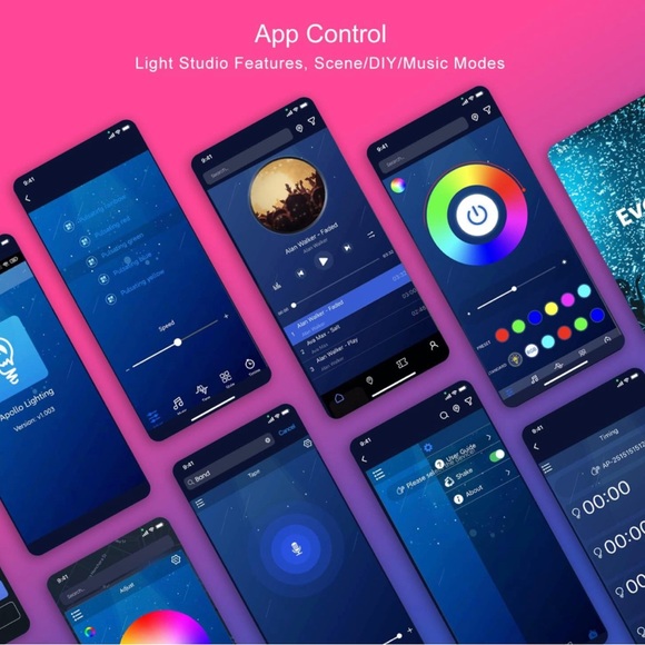 LED Bluetooth Light Strips, 66.6ft nwt - Picture 5 of 6